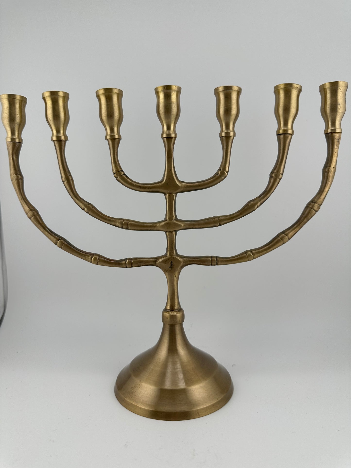 8 inch brushed finish menorah